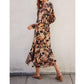 Dress Forum - Midnight Floral Long Sleeve Midi Dress