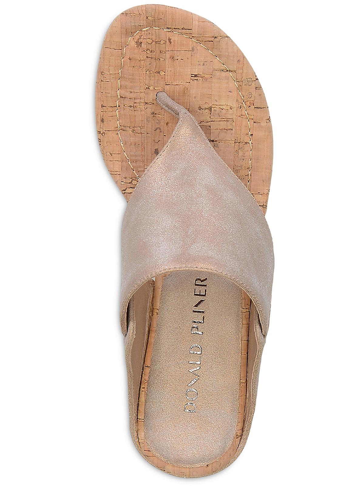 Donald Pliner Women's Malone Wedge Flip Flop Brown Size 10 M