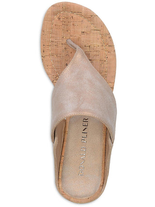 Donald Pliner Women's Malone Wedge Flip Flop Brown Size 10 M