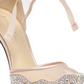 Betsey Johnson Iris Embellished Ankle Tie Pump in Champagne , Size 9.5 Yellow