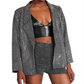 Steve Madden Women's Aya Blazer Gray Size Medium