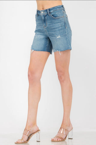 Judy Blue - Cut Off Mid Thigh Jean Shorts