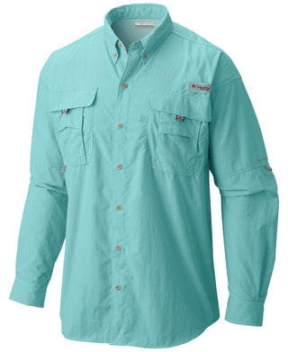 Columbia Men's Bahama Ii Long Sleeve Shirt Blue Size X-Large