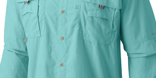 Columbia Men's Bahama Ii Long Sleeve Shirt Blue Size X-Large