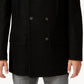 Ralph Lauren Men's Wool Blend Double Breasted Pea Coat Black Size 36