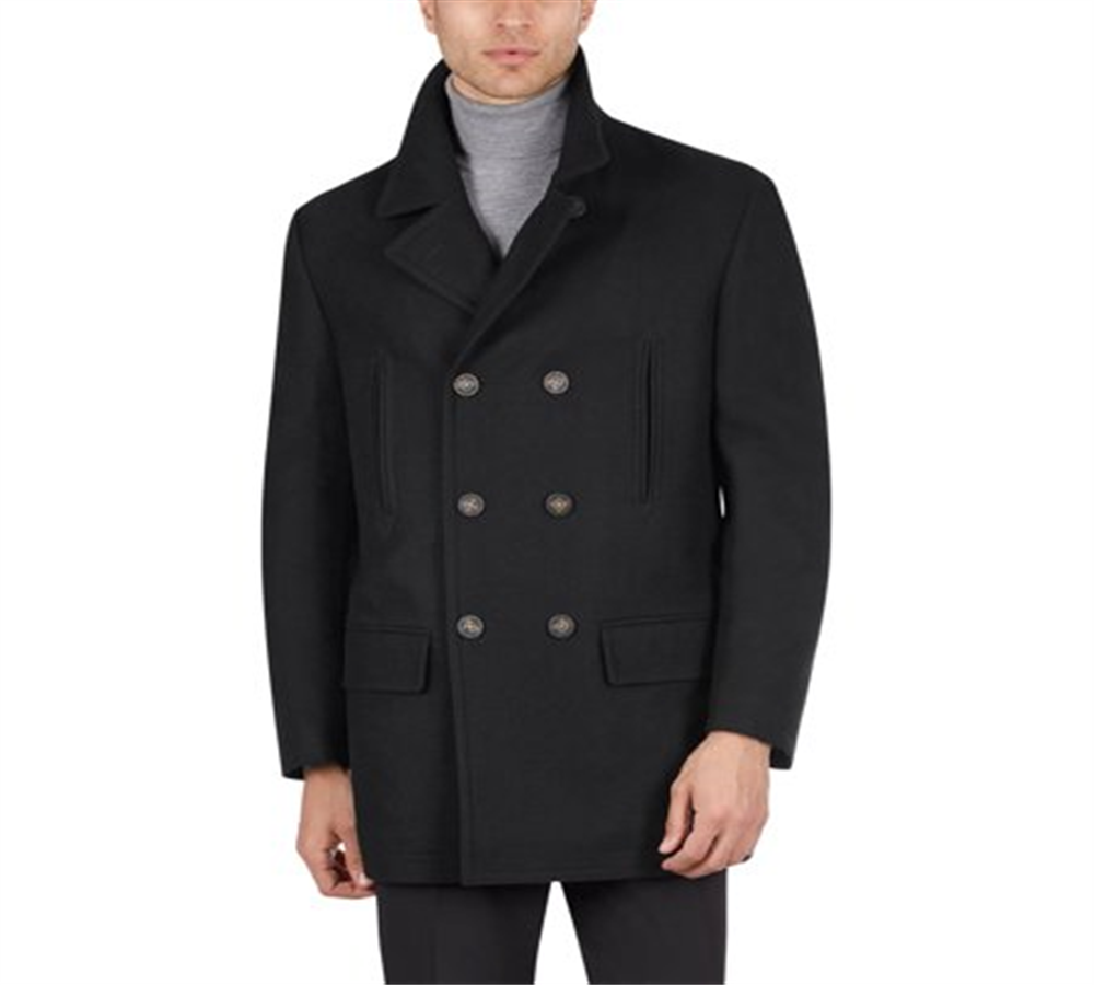 Ralph Lauren Men's Luke Classic Fit Wool Blend Peacoat Black Size 40