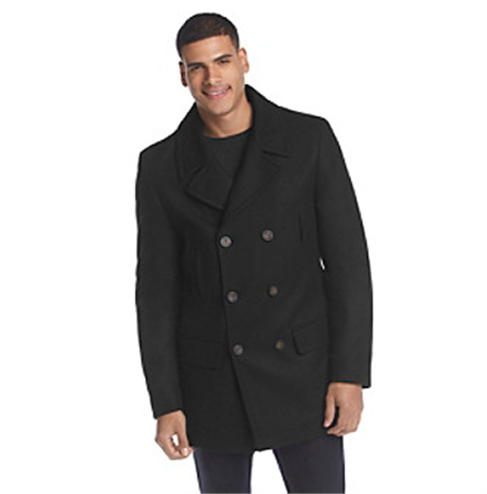 Ralph Lauren Men's Wool Peacoat Black Size 42