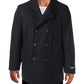 Ralph Lauren Men's Wool Blend Double Breasted Pea Coat Black Size 44