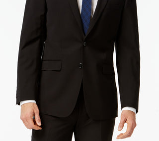 Calvin Klein Men's Infinite Stretch Solid Slim Fit Suit Jacket Black Size 38
