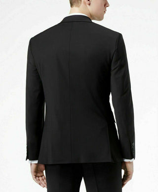 Calvin Klein Men's Stretch Solid Slim Fit Suit Jacket Black Size 44