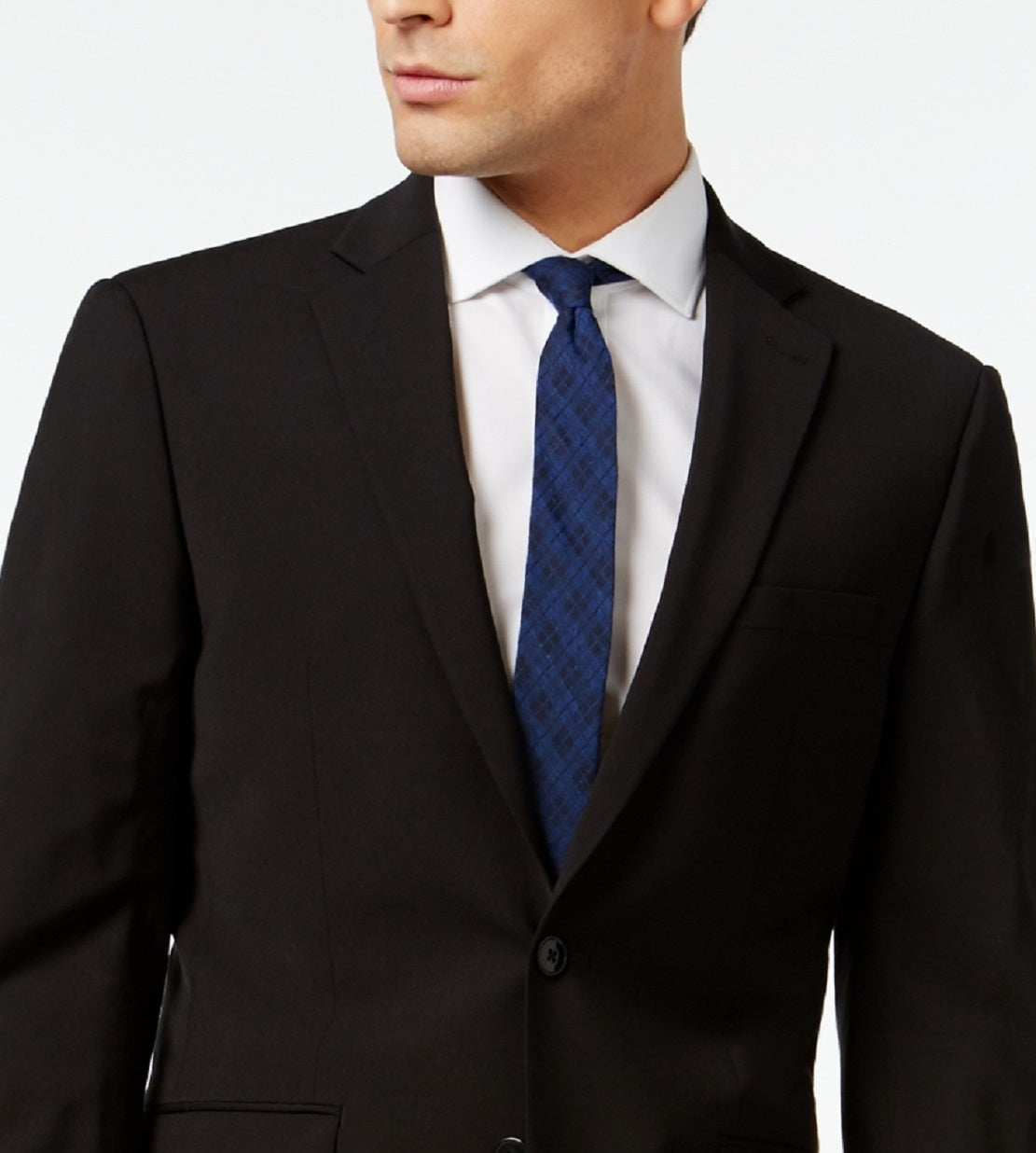 Calvin Klein Men's Infinite Stretch Solid Slim Fit Suit Jacket Black Size 48