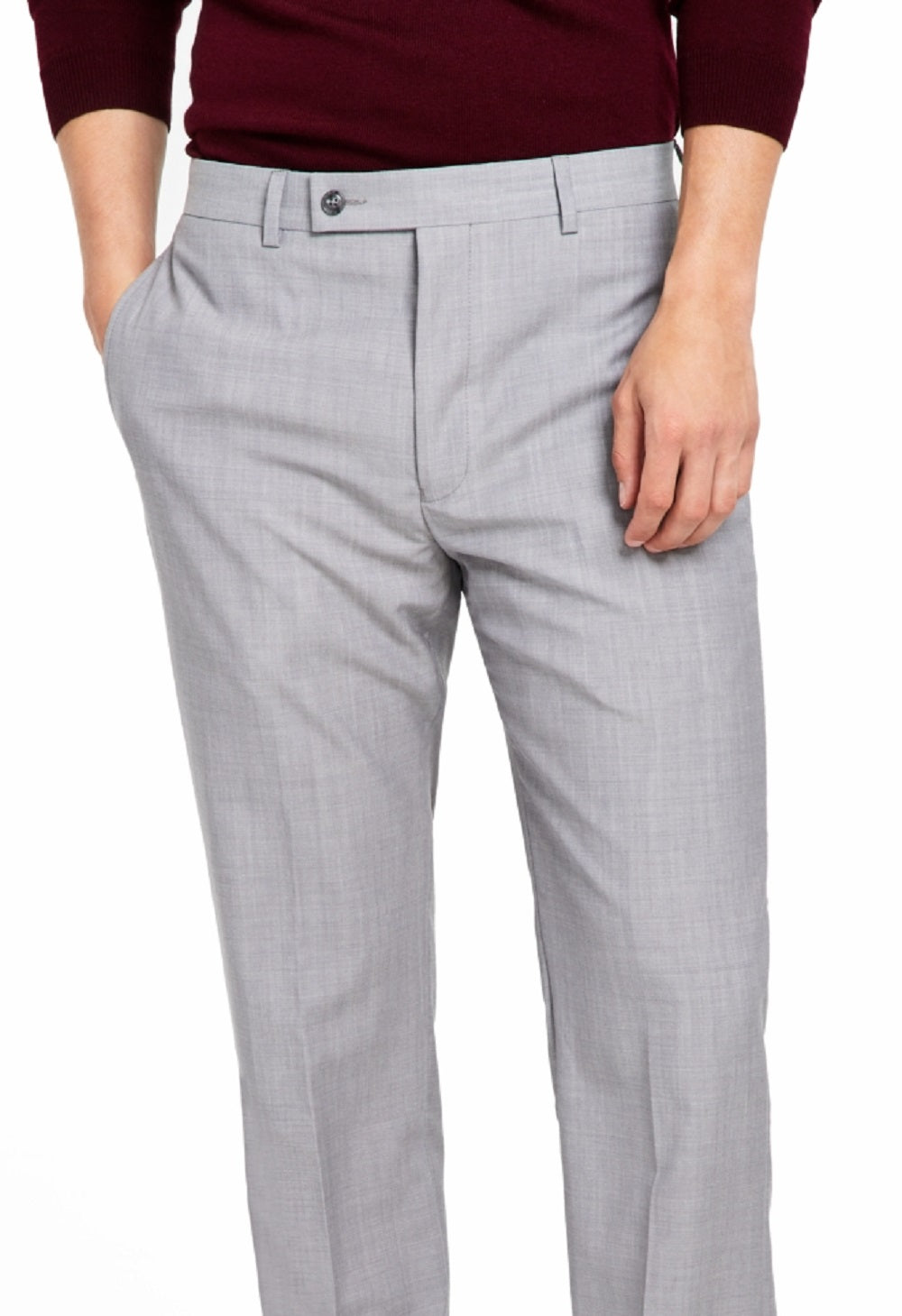 Calvin Klein Men's Infinite Stretch Solid Slim Fit Pants Gray Size 32X30