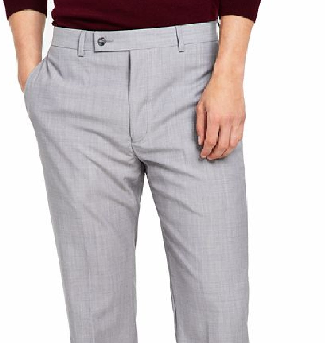 Calvin Klein Men's Infinite Stretch Solid Slim Fit Pants Gray Size 38X32