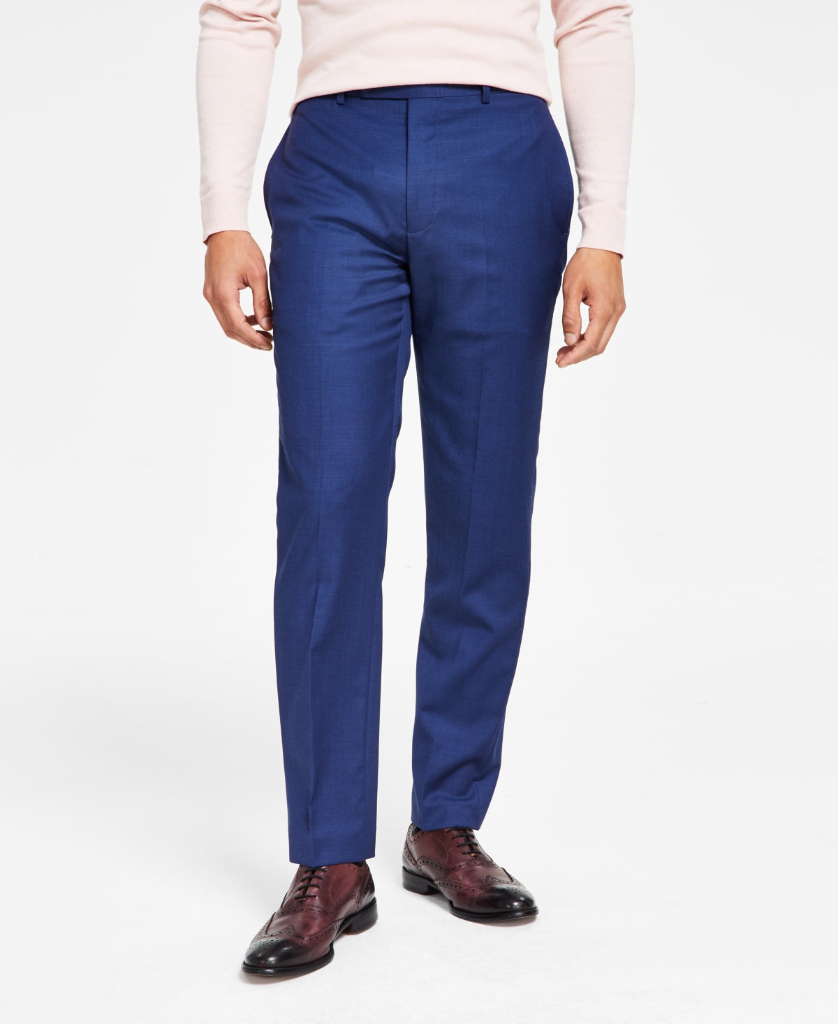 Calvin Klein Men's Infinite Stretch Solid Slim Fit Pants Blue Size 42X30