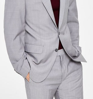 Calvin Klein Men's Infinite Stretch Solid Slim Fit Suit Jacket Gray Size 38