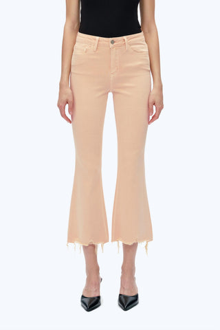 Bayeas - High Rise Vintage Crop Flare Denim Jeans