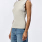 Dear John Denim - Ribbed Stretchy Top With Ruffle Sleeves