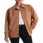 Bagatelle Faux Suede Shacket Camel