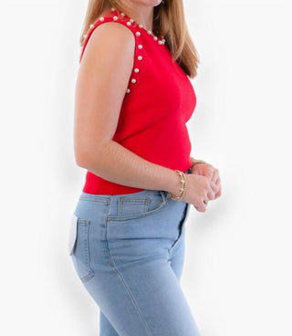 Entro - Liz Pearl Trim Knit Tank