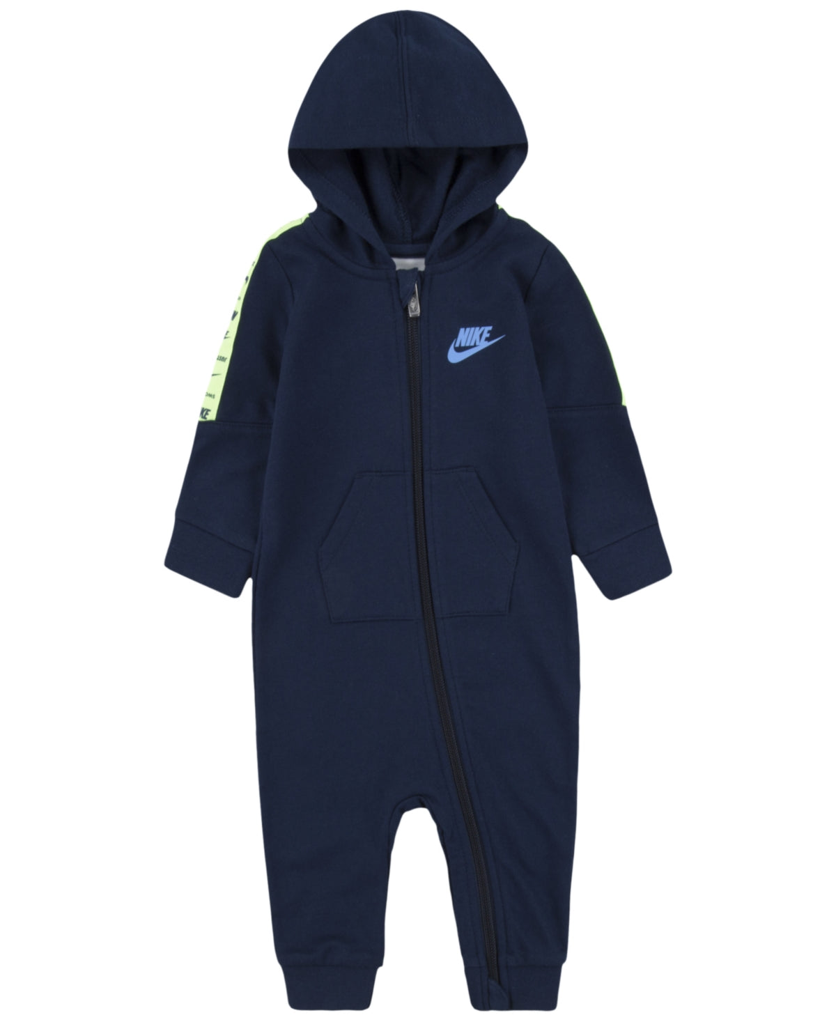 Nike Baby Boy's Futura Taping Long Sleeve Hooded Coverall Blue Size 3MOS