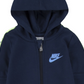 Nike Baby Boy's Futura Taping Long Sleeve Hooded Coverall Blue Size 3MOS