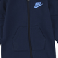 Nike Baby Boy's Futura Taping Long Sleeve Hooded Coverall Blue Size 3MOS