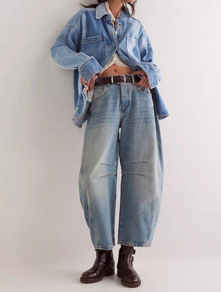 Free People - Good Luck Mid-rise Barrel Jeans