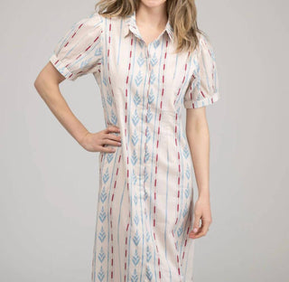 Beau & Ro - Kris Ikat Stripe Maxi Dress