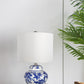 Blue and White Short Urn Ceramic Vase Lamp