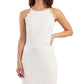 BCX Junior's Scalloped Low Back Bodycon Dress White Size Medium