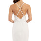 BCX Junior's Scalloped Low Back Bodycon Dress White Size Medium