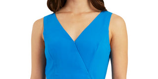 BCX Junior's Ruffle Hem Faux Wrap Dress Blue Size X-Large