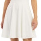 BCX Junior's Lace Trim Fit & Flare Dress White Size 13