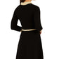 BCX Junior's Collared Contrast Trim Sweater Dress Black Size Small