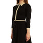 BCX Junior's Collared Contrast Trim Sweater Dress Black Size Small