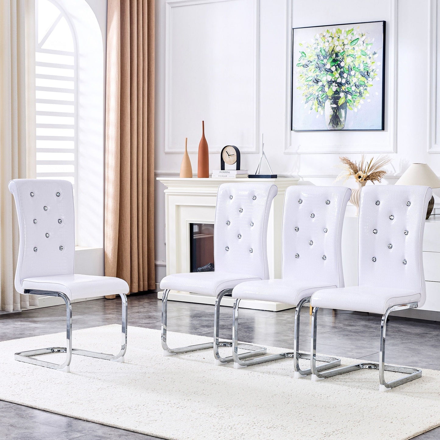 Elegant Design Upholstered Dining Chairs