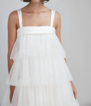 Amsale - Tiered Pleated Tulle Wedding Dress