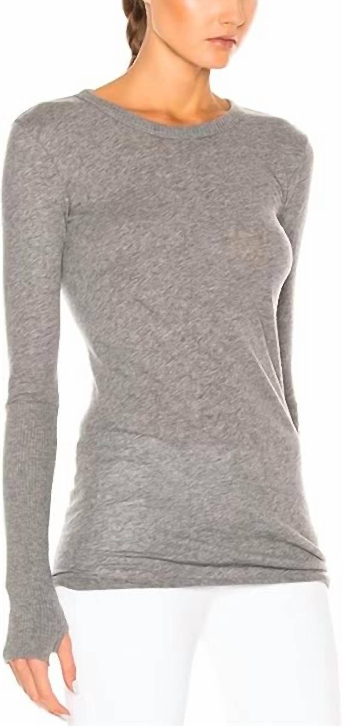 Enza Costa - CASHMERE FITTED CUFFED L/S CREW