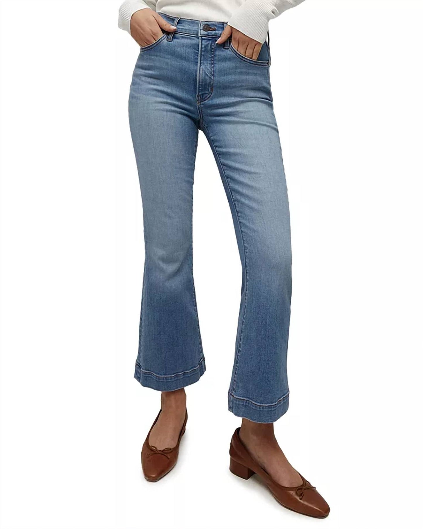 Veronica Beard - Carson High Rise Ankle Flare Jeans