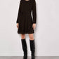 Apricot - PLEATED SLEEVE POLKADOT DRESS