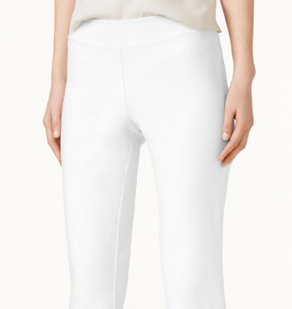 Eileen Fisher Women's Washable Crepe Slim Leg Ankle Pants White Size Medium