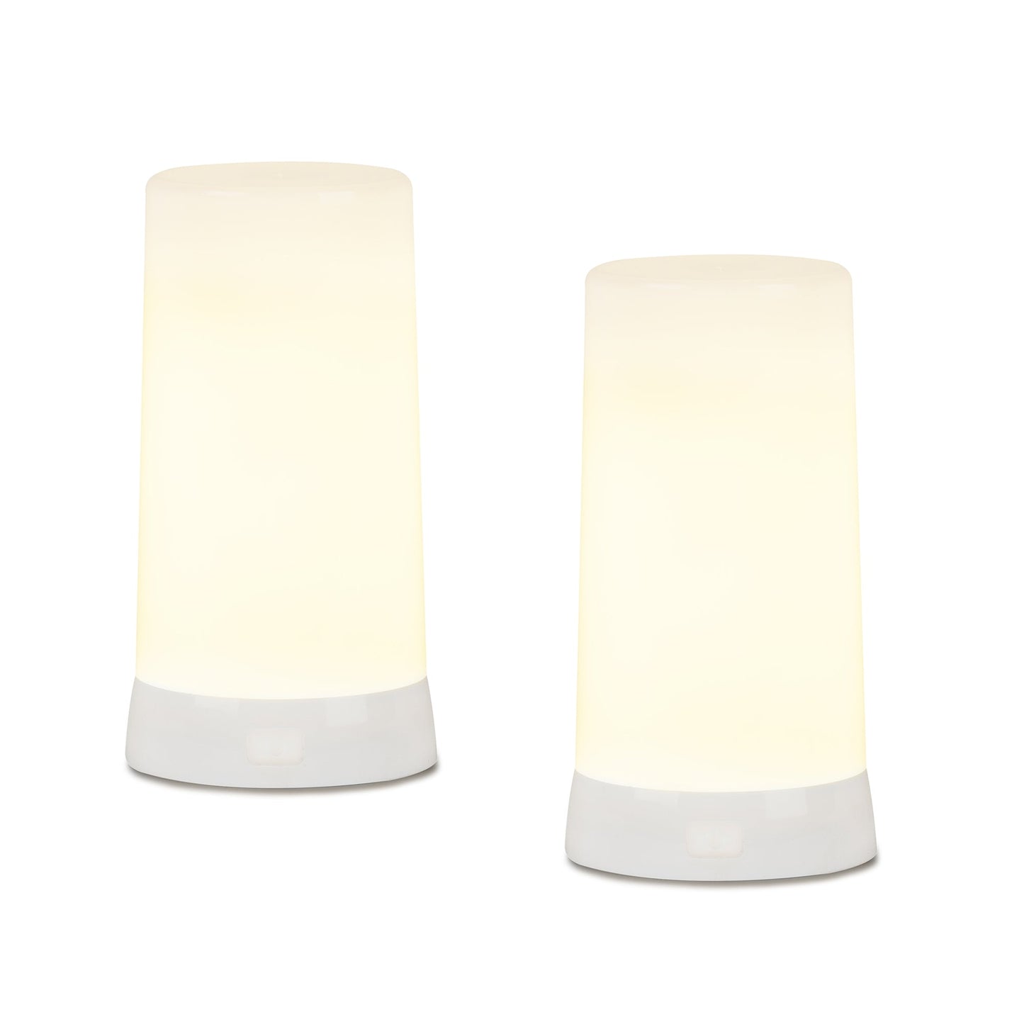 LED White Flickering Light Designer Candle with Remote and Magnet (Set of 2)