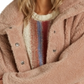 Billabong Women's Cozy Days Faux Fur Jacket Beige Size Medium