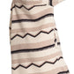 Billabong Women's Open Cardigans Stripe Zigzag Montreal Duster Brown Size Large