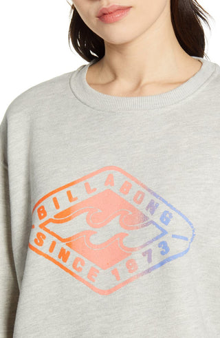 Women's Billabong Diamond Life Graphic Sweatshirt Gray Size S