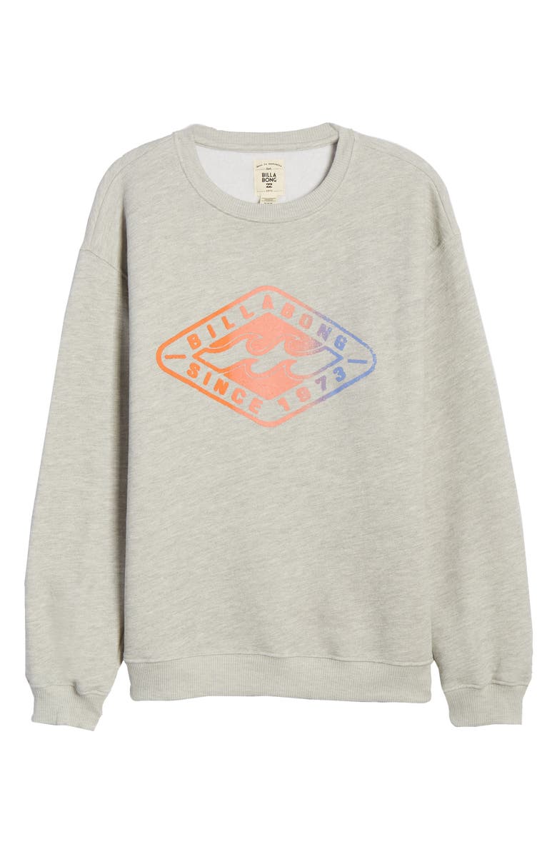 Women's Billabong Diamond Life Graphic Sweatshirt Gray Size S