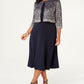 Jessica Howard Women's Floral Jacket Blue Size 14W