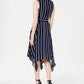Jessica Howard Women's Sleeveless Hanky Hem Dress Blue Size 14
