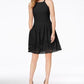 Vince Camuto Women's Petite Lasercut Fit & Flare Dress