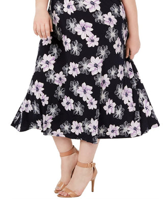 Jessica Howard Women's Twisted Midi Dress Purple Size 14W